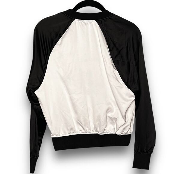 Vintage Y2K Bomber Jacket IZ Byer Size Small Satin Embroidered Baseball Retro - Picture 2 of 11